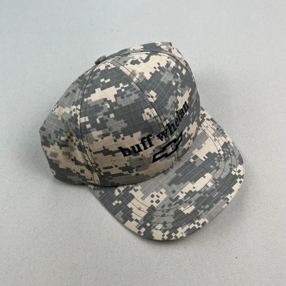 Vintage Chevrolet Hat Strapback Tan Camo Car Truck Racing Buff Whelan Michigan - Picture 1 of 7